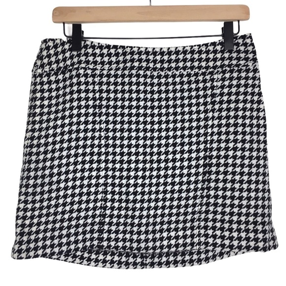 THE LIMITED Mini Skirt Wool Blend Houndstooth 90s Y2K Vibes Clueless Size 4 - Picture 1 of 9